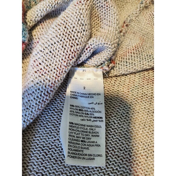 Paisley Sweater | Women's size Large | Colorful Summer Knit | Chico's - Picture 9 of 10